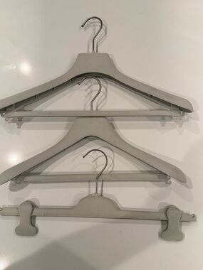 Hermes Gray Velvet Suit Hanger with Metal Hook